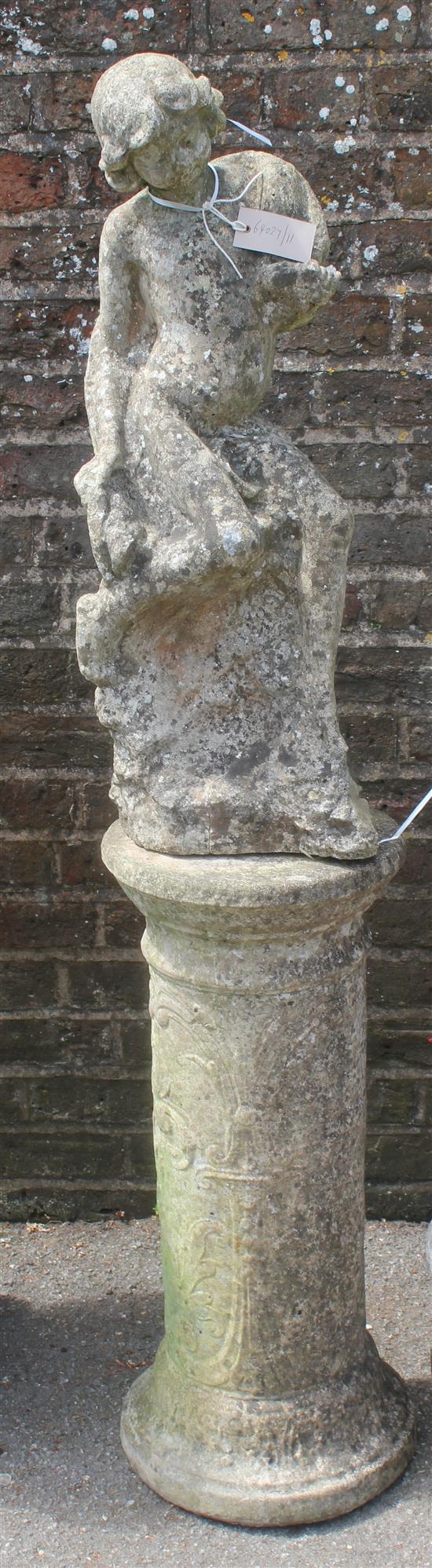 Composition model on a pedestal base